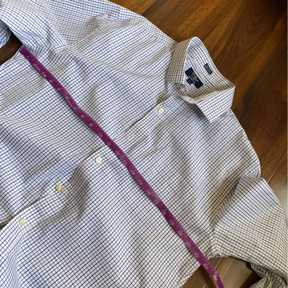 J. Crew Thompson Shirtings 80s 2-Ply Pocket Checkered Button Down Shirt *Rip* - Picture 7 of 9